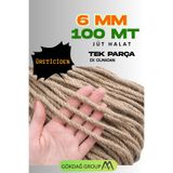GÖKDAĞ GROUP 6 MM 100 Metre Jüt Halat İthal Dekor İp