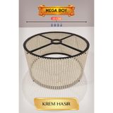 GÖKDAĞ GROUP Krem Hasır Lambader Başlığı 35 CM Mega Boy Pratik Kurulum