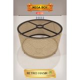 GÖKDAĞ GROUP Retro Hasır Lambader Başlığı 35 CM Mega Boy Pratik Kurulum