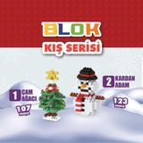 Gokidy Blok Yılbaşı Serisi - 230 Parça Kardan Adam Ve Yılbaşı Ağacı Hediyelik Seti