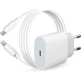Gökkuşağı Apple Iphone 13 Pro Uyumlu Usb-C Güç Adaptörü + 1m Usb-C Lightning Şarj Kablosu Seti Sprange - Beyaz