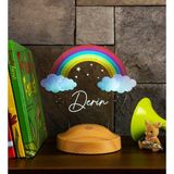 Gökkuşağı Çocuk Hediyesi, Rainbow Doğum Günü Hediyesi Led Gece Lambası, Çocuk Odası Aydınlatması, Erkek Bebek, Kız Bebek