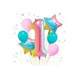 Gökkuşağı Folyo Balon Seti 1 Yaş