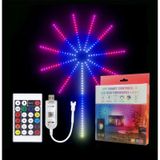 Gökkuşağı Işıkları Kumandalı Şerit Led Rgb Ritimli Akıllı Işıklar Çok Renkli