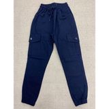 Gökkuşağı Modern Fit Kargo Cep Erkek Çocuk Pantolon Lacivert Pamuklu Kumaş 7 Yaş