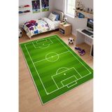 Gökotta Futbol Sahalı Dijital Baskılı Yıkanabilir Çocuk Halısı Oyun Halısı