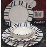 Göksan Mutfak 4163 Desenli Lüks 24 Parça Porselen Yemek Takımı