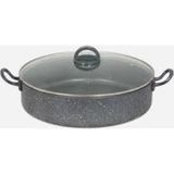Göksan Mutfak Granit Karnıyarık Sanayi Tip Büyük Boy Tencere - Gri - 38cm