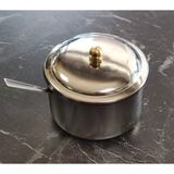 Göksan Mutfak Kafe Restaurant Çelik Baharatlık Kapaklı Kaşıklı - Gri - 100 ml