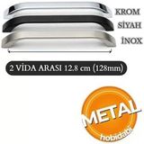 Göksu İnox Metal Mutfak Dolap Kulpları, Çekmece Kapak Kulbu, Mobilya Kulp (96 mm)