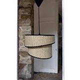 Göksu Lighting Rattan Model Eğik İkili Avize Mutfak Hol Antre Balkon Kıs Bahçesi Oturma Odası