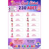 Göktuğ Hediyelik Okul Etiketi Kalem Defter Etiketi Özel Isim Yazılabilen Etiket - 230 Adet