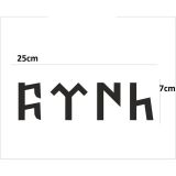 Göktürkçe Alfabesi Türk Yazısı Araba Sticker