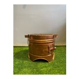 GÖKTÜRKMANGALLARI 26 cm Tek Kapaklı Yemek Ayaklı Bakır Boyalı Mangal