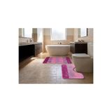Gökyıldız Colorline Andorra Pembe 50x80-50x40cm 2'li Banyo Paspas Seti | Yıkanabilir, Kaydırmaz Taban
