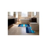 Gökyıldız Colorline Bari Mavi 50x80-50x40cm 2'li Banyo Paspas Seti | Yıkanabilir,Kaydırmaz Taban