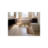 Gökyıldız Colorline Waben Kahverengi 50x80-50x40cm 2'li Banyo Paspas Seti | Yıkanabilir,Kaydırmaz