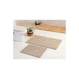 Gökyıldız Elite Pamuklu Nevis Cappucino 60x100-60x50cm 2'li Banyo Paspas Seti | Yıkanabilir,Kaydırmaz