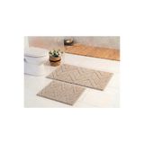 Gökyıldız Elite Pamuklu Nord Koyu Bej 60x100-60x50cm 2'li Banyo Paspas Seti | Yıkanabilir,Kaydırmaz