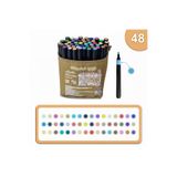 Gökyüzü ışığı 48li Akrilik Marker Kalem Seti - Capybara Desenli