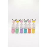 Gökyüzü ışığı Sevimli Figür Başlıklı Mini Fosforlu Keçeli Kalem-6lı Set-fosfor07