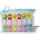 Gökyüzü Işığı Sevimli Figür Başlıklı Mini Fosforlu Keçeli Kalem-6lı SET-FOSFOR08 - 1 Adet - Çok Renkli