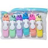 Gökyüzü Işığı Sevimli Karakter Başlıklı Mini Fosforlu Keçeli Kalem-6lı SET-FOSFOR05 - 1 Adet - Çok Renkli