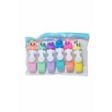 Gökyüzü ışığı Sevimli Karakter Başlıklı Mini Fosforlu Keçeli Kalem-6lı Set-fosfor05