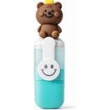 Gökyüzü Işığı Sevimli Mini Fosforlu Keçeli Kalem-6lı Set-Mini Ayıcık BAŞLIKLI-FOSFOR03 - 1 Adet - Çok Renkli