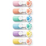 Gökyüzü Işığı Sevimli Tatlım Fosforlu Mini Keçeli Kalem - 6lı Set - Kedi TIRNAĞI-FOSFOR01 - 1 Adet - Çok Renkli