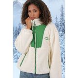 Gökyüzü Moda 5194 Peluş Mont Ceket - Zümrüt Yeşili - 36