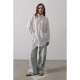 Gökyüzü Moda Yan Büzmeli Tunik Gömlek - Beyaz - 02A-Beyaz
