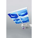Gökyüzü Panel 124 cm x 124 cm -DÖRTLÜ- Led-Sıva ÜSTÜ-216W-KREŞ-ANA Okulu LED Aydınlatma-Avize Modelleri - Beyaz