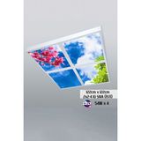 Gökyüzü Panel 124 cm x 124 cm -DÖRTLÜ- Led-Sıva ÜSTÜ-216WATT-MAĞAZA Tavan-Led Aydınlatma-Avize Modelleri - Beyaz
