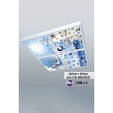 Gökyüzü Panel 124 cm x 124 cm -DÖRTLÜ- Led-Sıva ÜSTÜ-216WATT-TAVAN-LED Aydınlatma-Avize Modelleri-Işık - Beyaz