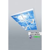 Gökyüzü Panel 124 cm x 186 cm -ALTILI- Led-Sıva ÜSTÜ-324 Watt-Iş Yeri LED Aydınlatma-Avize Modelleri - Beyaz