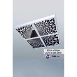 Gökyüzü Panel 124Cm X 124Cm-Dörtlü- Led-Sıva Üstü-216W-Baskılı Led Panel-Gergi Tavan-Barisol-Değildir