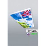 Gökyüzü Panel 124Cm X 186Cm-Altılı- Led-Sıva Üstü-324 Watt-Mağaza Led Aydınlatma-Avize Modelleri