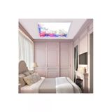 Gökyüzü Panel 54Watt-60X60 Ölçü-Beyaz Ledli-Tavan Avize-Mavi Rüya Baskılı-Tavana Yapışık Lamba-Yatak Odası Avize-