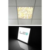Gökyüzü Panel 60 cm x 60 cm -ASMA Tavan Led-Sıva ALTI-54W-BEYAZ-LED Panel-Led ARMATÜR-60 x 60 Taş Yünü Asma Tavan Ledi - 1