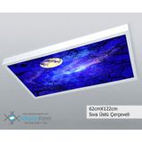 Gökyüzü Panel 60 x 120 Gökyüzü Panel Avize, 106WATT Led, Sıva Üstü, Kolay Montaj LED Panel, Gece Avize - Beyaz