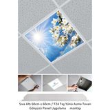 Gökyüzü Panel 60 x 60 Taş Yünü Asma Tavan Ledi Armatür, 60WATT-54WATT- Asma Tavan Sıva Altı Panel - Beyaz - 1