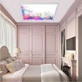 Gökyüzü Panel 60WATT-60 x 60 Ölçü-Beyaz Ledli-Tavan Avize-Mavi Rüya Baskılı-Tavana Yapışık Lamba-Yatak Odası Avize- - 1