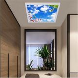 Gökyüzü Panel Antre Avize 60WATT-60 x 60 -Led Giriş Aydınlatma -Büyük Boy - Tavana Yapışık-Kolay Montaj Avize - Beyaz - 1