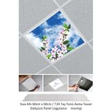 Gökyüzü Panel Asma Tavan Led-60Cmx60cm-Sıva Altı-54W-6500K-Led Panel-Led Armatür- 60X60 Taş Yünü Asma Tavan Ledli