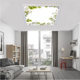 Gökyüzü Panel Baharlım Tavan AVIZE-60 x 60-LED-54WATT-TAVANA Yapışık Lamba-Ev Aydınlatma-Modern Salon Avizeleri- Uv Baskı - Beyaz - 1