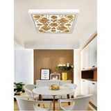 Gökyüzü Panel Bakır Yapraklar Avize, 60 x 60 Modern Kare, LED Avize, 6400K-BEYAZ Işık, LED Panel, Ev Avize, - 1