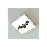 Gökyüzü Panel Batman-Çocuk Avize-Lamp 60X60 Baskılı Led Avize- Beyaz Çerçeve-Led Işık-Kolay Montaj-54W