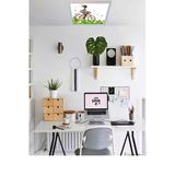 Gökyüzü Panel Bisikletli Kız Genç Odası Led Aydınlatma Avize- 54W Modern Tasarım 60X60 Beyaz Işık Tavan Lambası