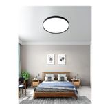 Gökyüzü Panel Black led panel, yuvarlak, ledli armatür, 50cm-45watt, siyah çerçeve, 6500k-beyaz-ışık-led-armatür